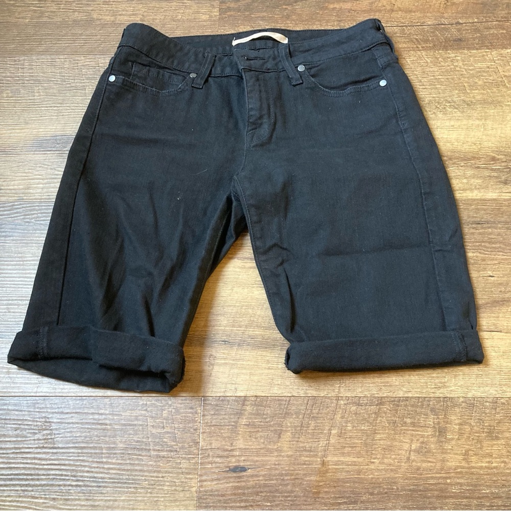 Vince Black Rolled Denim Jean Shorts Women’s Size 27